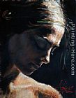 Fabian Perez portrait of lucy painting